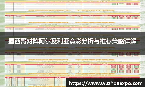 美嘉体育墨西哥对阵阿尔及利亚竞彩分析与推荐策略详解